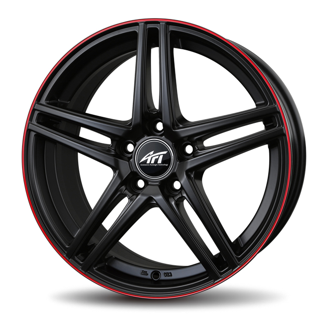 AFT ZIC  Matte Black/Red line [17&times;7.5J 5-112]